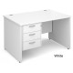 Maestro Panel End Straight Desk with Fixed Pedestal